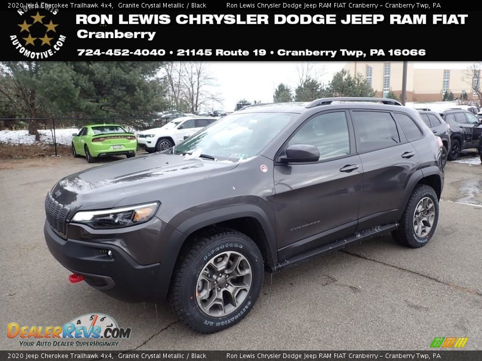 2020 Jeep Cherokee Trailhawk 4x4 Granite Crystal Metallic / Black Photo #1