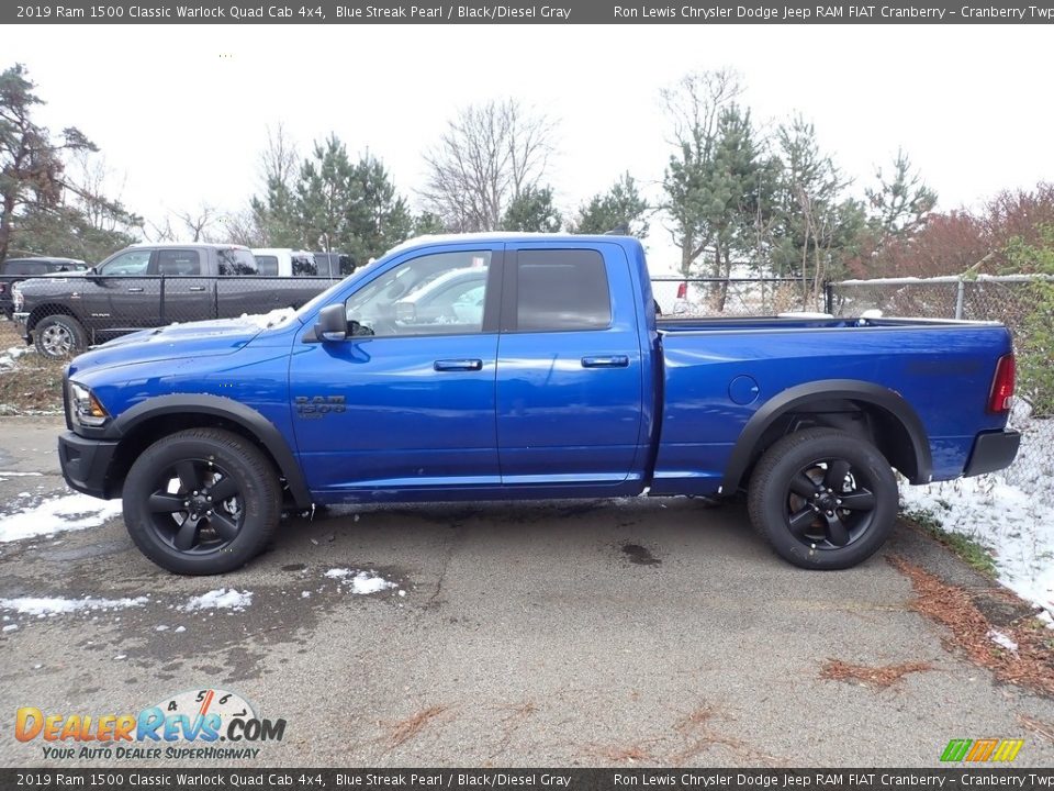 Blue Streak Pearl 2019 Ram 1500 Classic Warlock Quad Cab 4x4 Photo #3