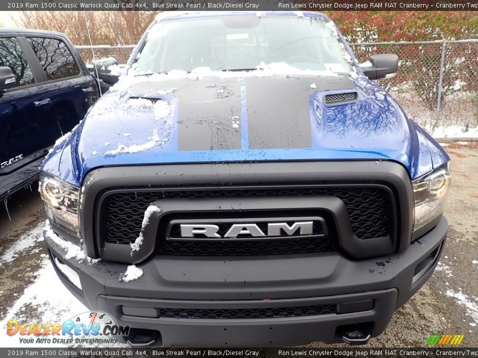 2019 Ram 1500 Classic Warlock Quad Cab 4x4 Blue Streak Pearl / Black/Diesel Gray Photo #6