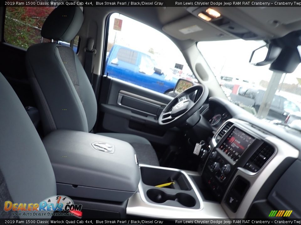 2019 Ram 1500 Classic Warlock Quad Cab 4x4 Blue Streak Pearl / Black/Diesel Gray Photo #8