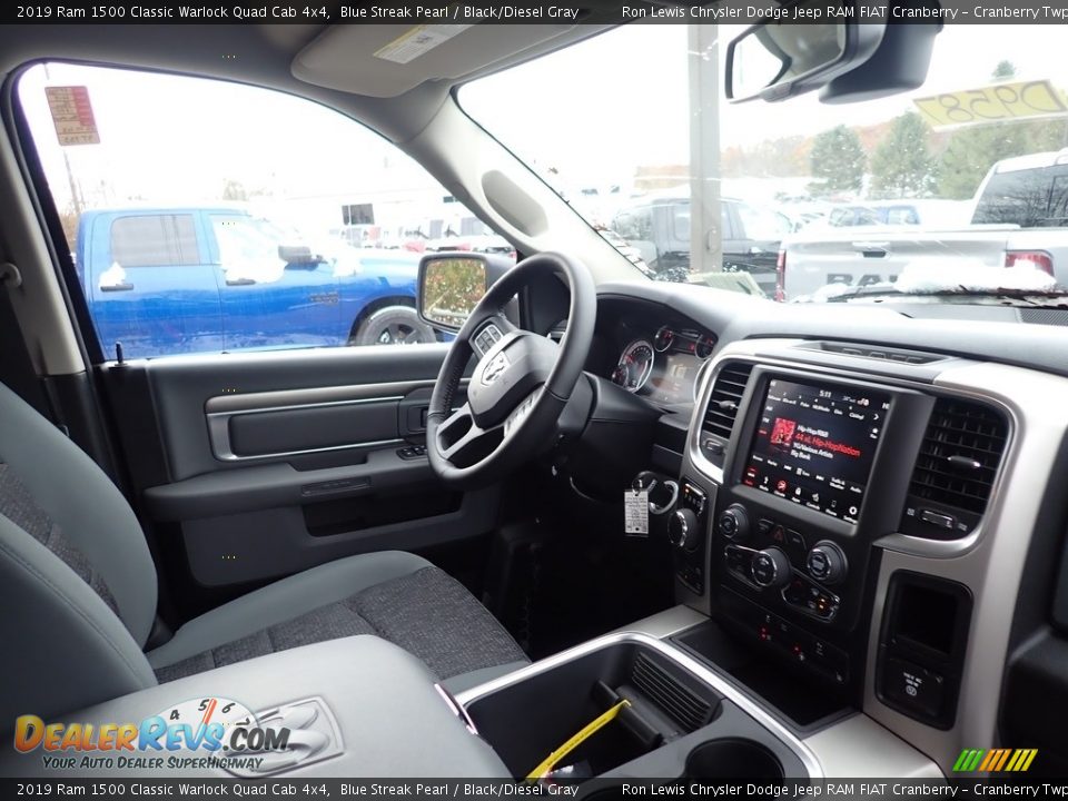 2019 Ram 1500 Classic Warlock Quad Cab 4x4 Blue Streak Pearl / Black/Diesel Gray Photo #9
