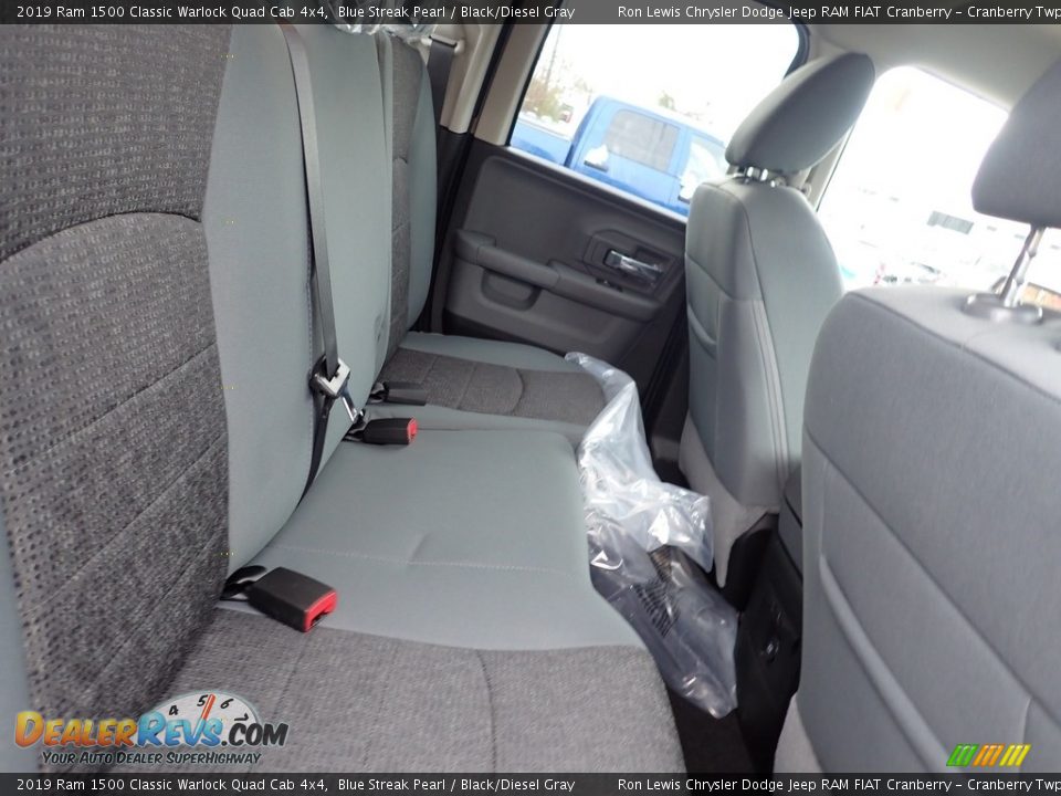 2019 Ram 1500 Classic Warlock Quad Cab 4x4 Blue Streak Pearl / Black/Diesel Gray Photo #10
