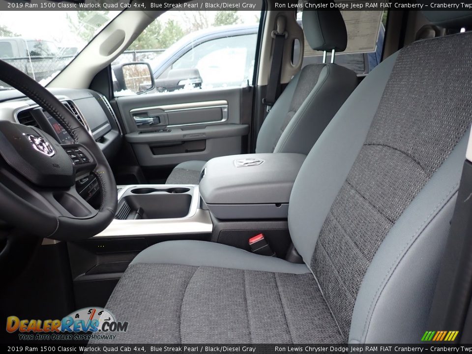2019 Ram 1500 Classic Warlock Quad Cab 4x4 Blue Streak Pearl / Black/Diesel Gray Photo #11