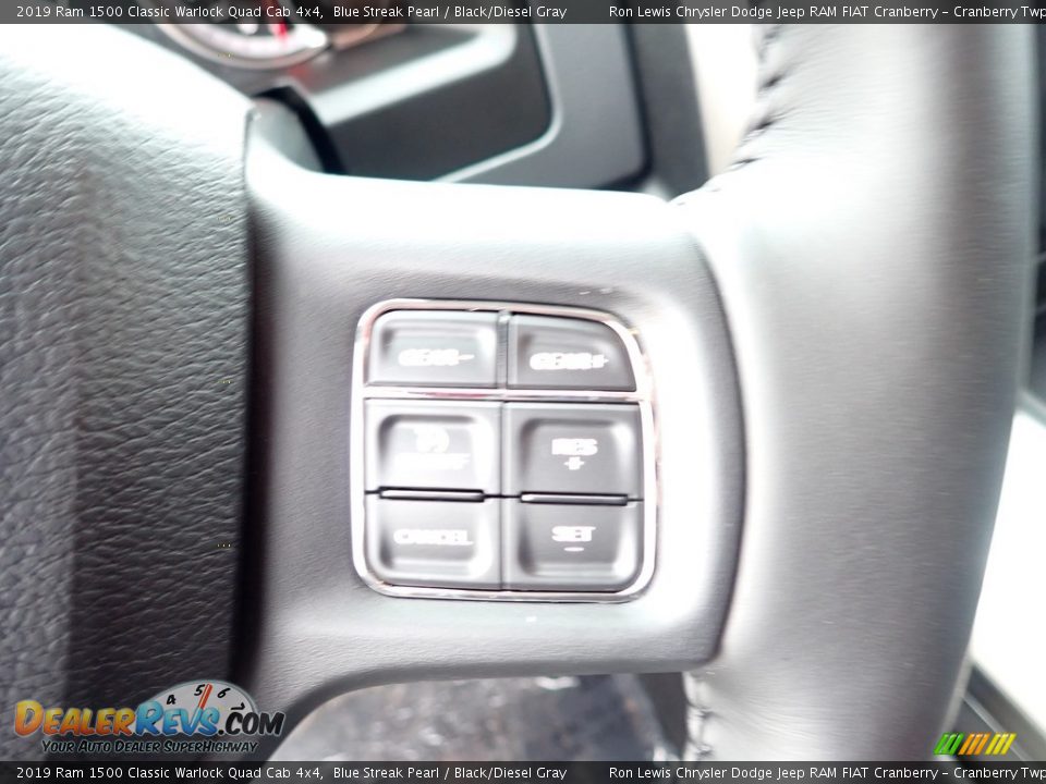 2019 Ram 1500 Classic Warlock Quad Cab 4x4 Blue Streak Pearl / Black/Diesel Gray Photo #16