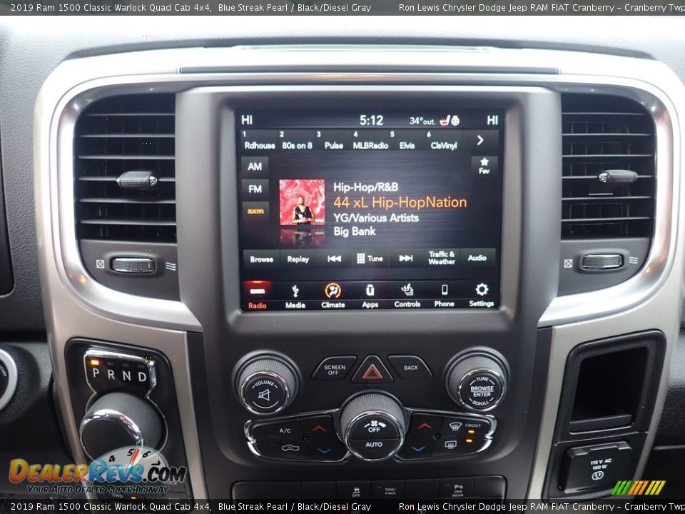 2019 Ram 1500 Classic Warlock Quad Cab 4x4 Blue Streak Pearl / Black/Diesel Gray Photo #17