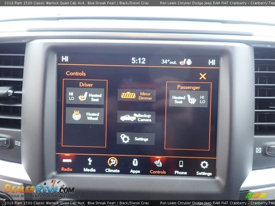 2019 Ram 1500 Classic Warlock Quad Cab 4x4 Blue Streak Pearl / Black/Diesel Gray Photo #18