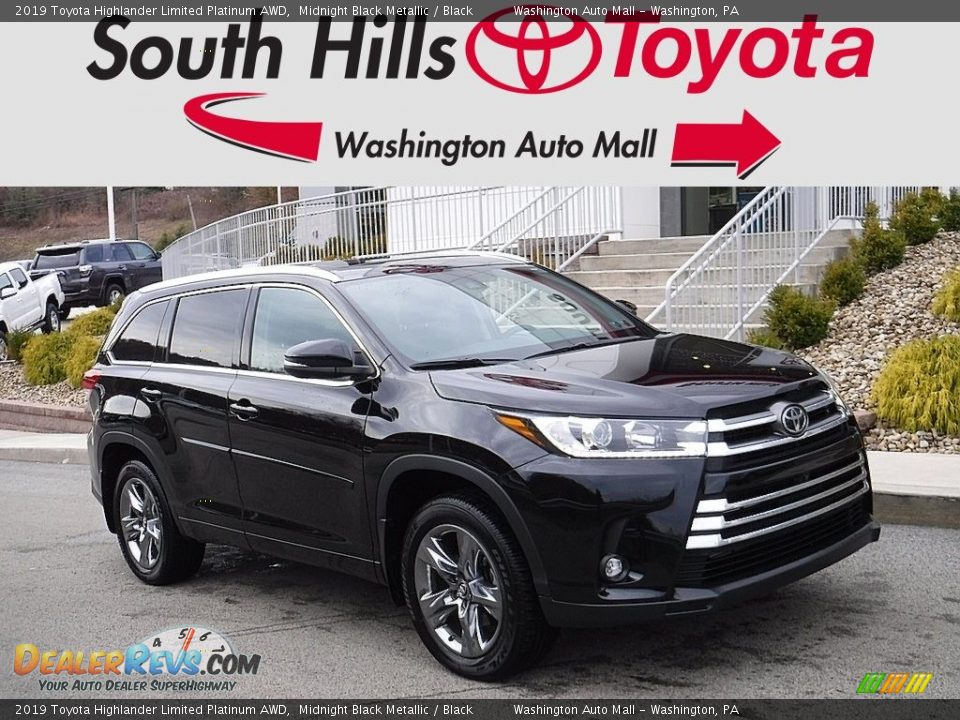 2019 Toyota Highlander Limited Platinum AWD Midnight Black Metallic / Black Photo #1