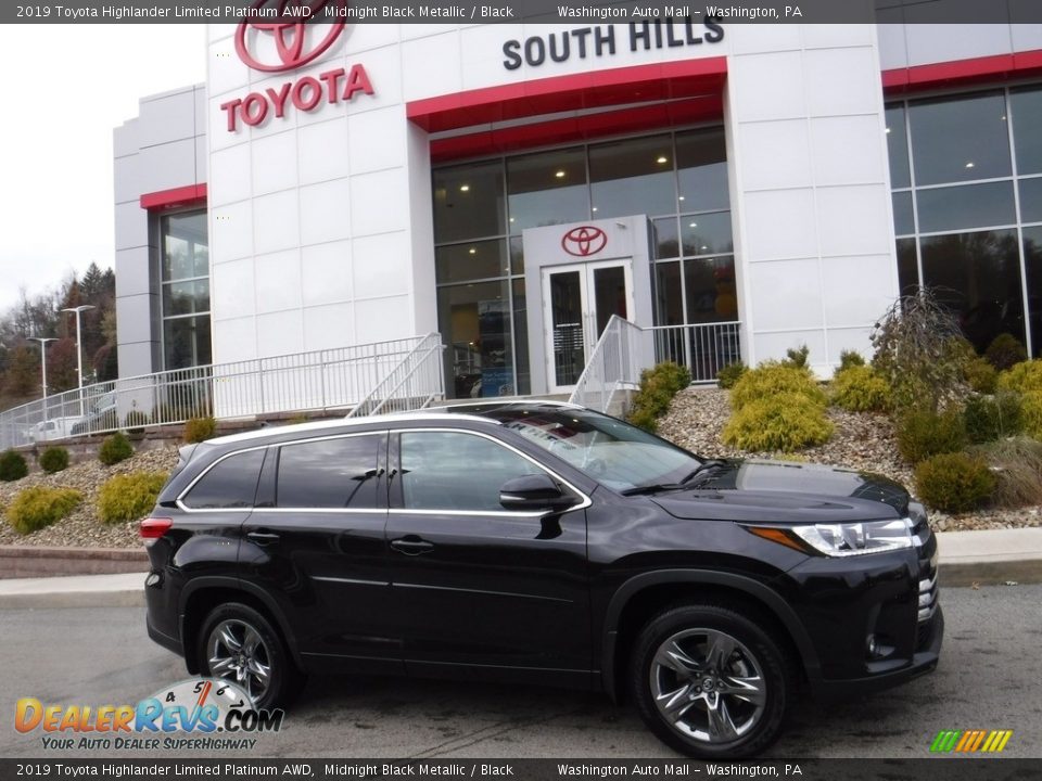 2019 Toyota Highlander Limited Platinum AWD Midnight Black Metallic / Black Photo #2