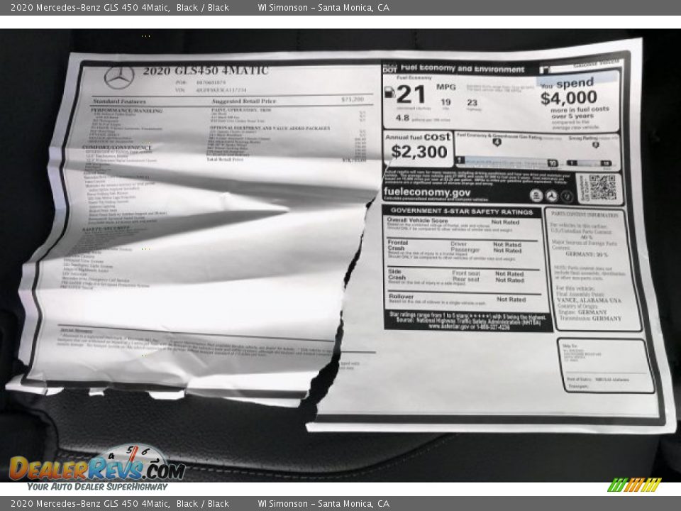2020 Mercedes-Benz GLS 450 4Matic Black / Black Photo #10