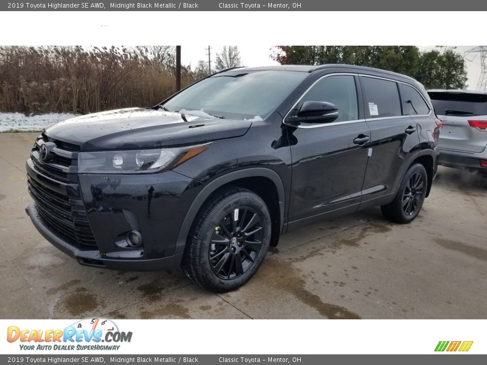 2019 Toyota Highlander SE AWD Midnight Black Metallic / Black Photo #1