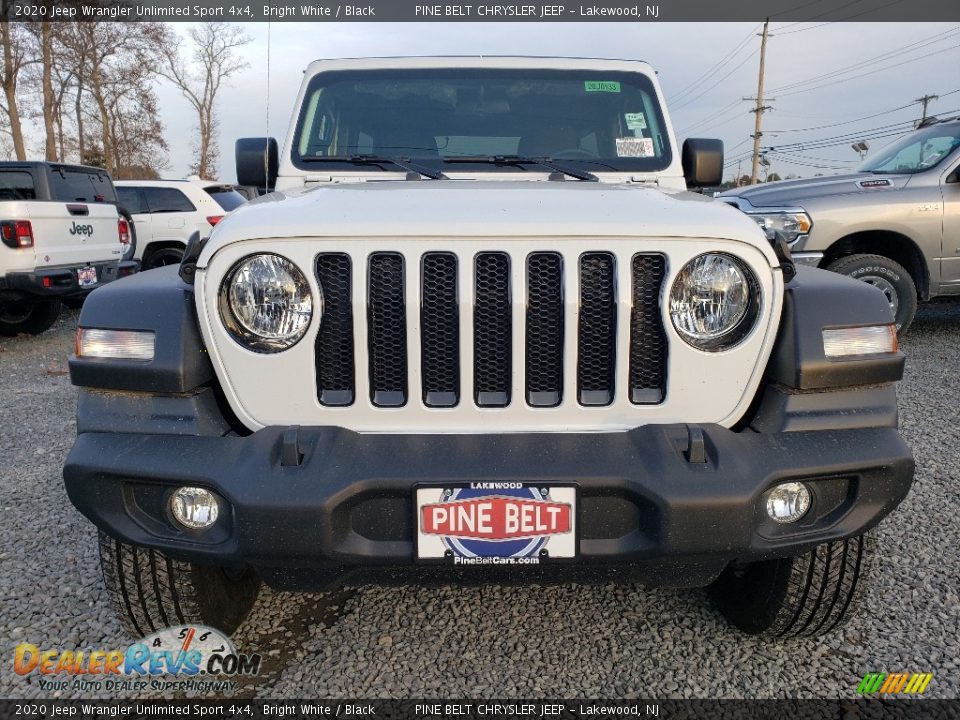 2020 Jeep Wrangler Unlimited Sport 4x4 Bright White / Black Photo #2