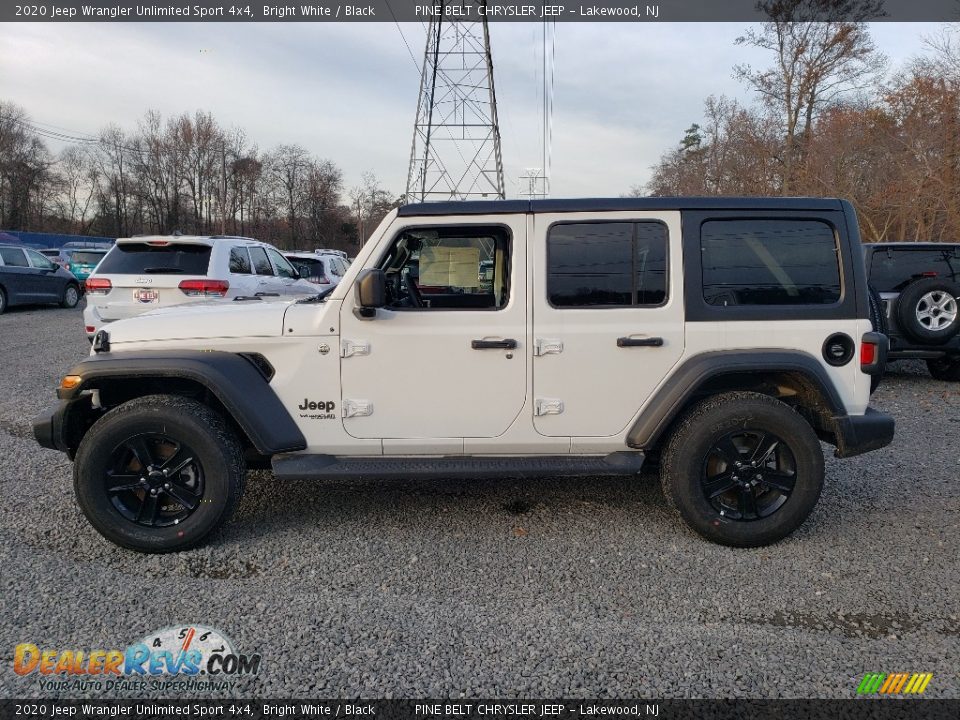 2020 Jeep Wrangler Unlimited Sport 4x4 Bright White / Black Photo #3