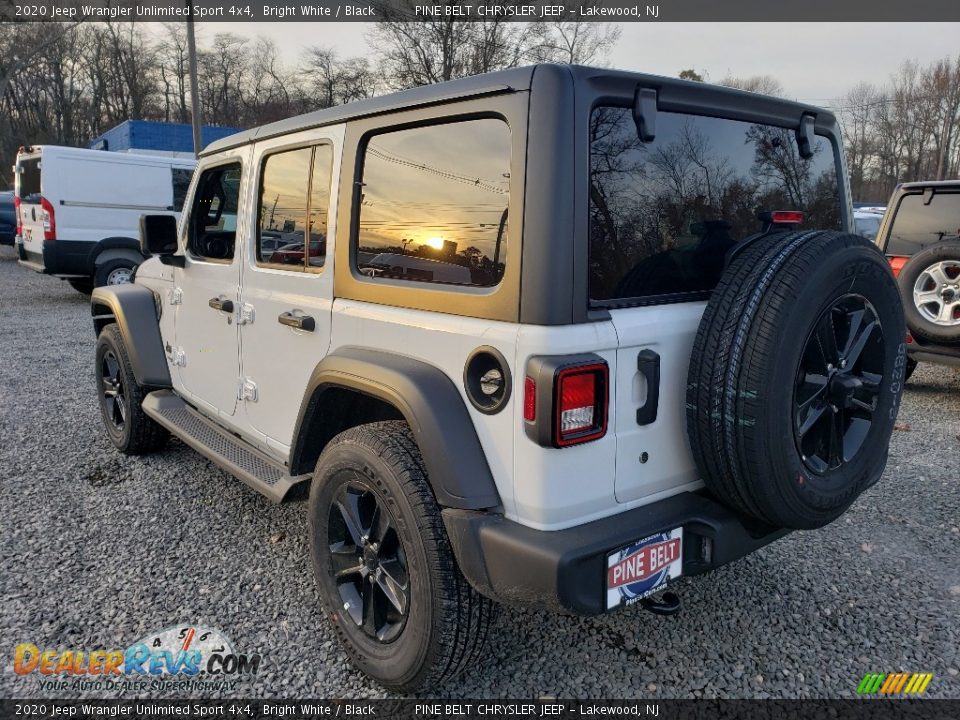 2020 Jeep Wrangler Unlimited Sport 4x4 Bright White / Black Photo #4