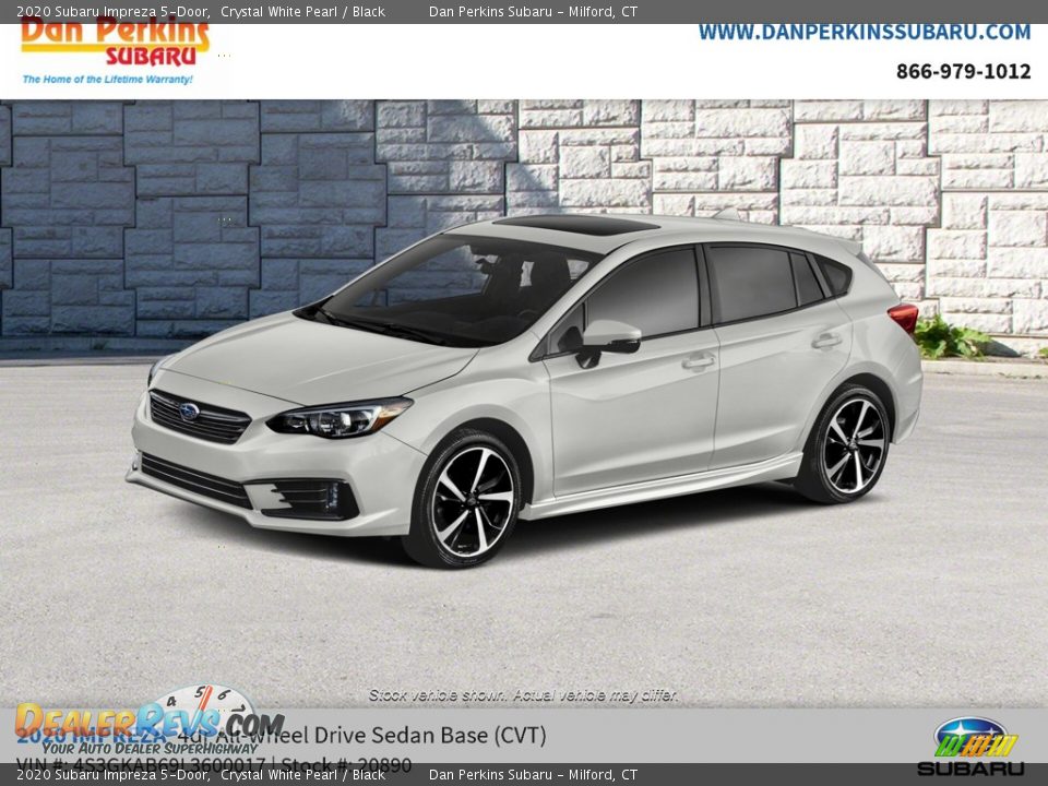 2020 Subaru Impreza 5-Door Crystal White Pearl / Black Photo #1