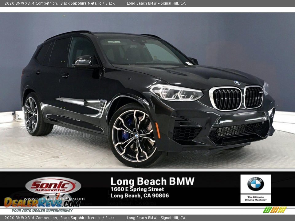 2020 BMW X3 M Competition Black Sapphire Metallic / Black Photo #1