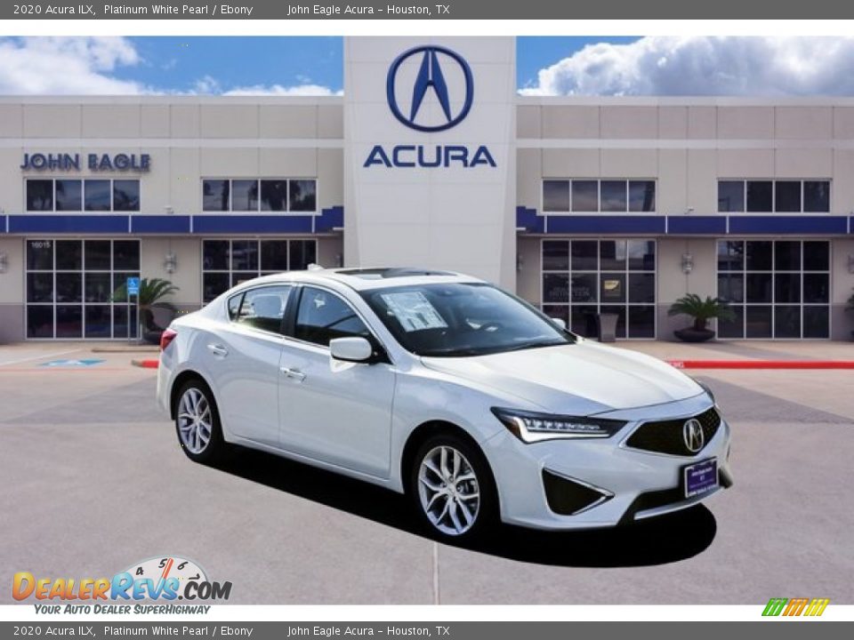 2020 Acura ILX Platinum White Pearl / Ebony Photo #1