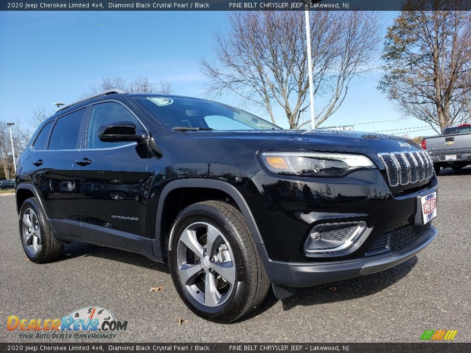 2020 Jeep Cherokee Limited 4x4 Diamond Black Crystal Pearl / Black Photo #1