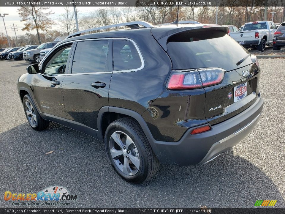 2020 Jeep Cherokee Limited 4x4 Diamond Black Crystal Pearl / Black Photo #4