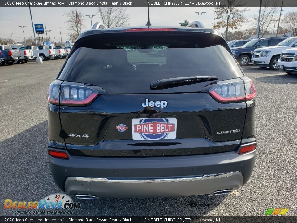 2020 Jeep Cherokee Limited 4x4 Diamond Black Crystal Pearl / Black Photo #5