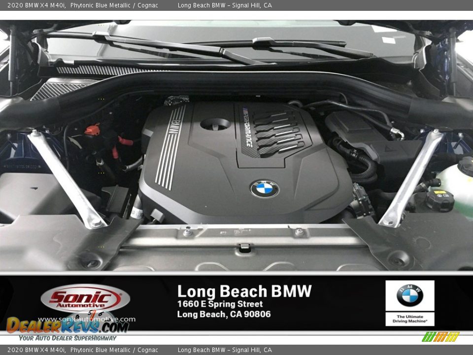 2020 BMW X4 M40i Phytonic Blue Metallic / Cognac Photo #8