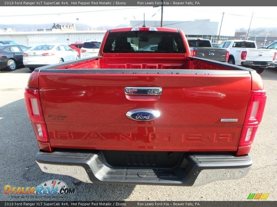 2019 Ford Ranger XLT SuperCab 4x4 Hot Pepper Red Metallic / Ebony Photo #3