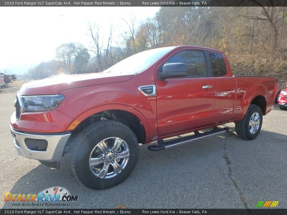 2019 Ford Ranger XLT SuperCab 4x4 Hot Pepper Red Metallic / Ebony Photo #6