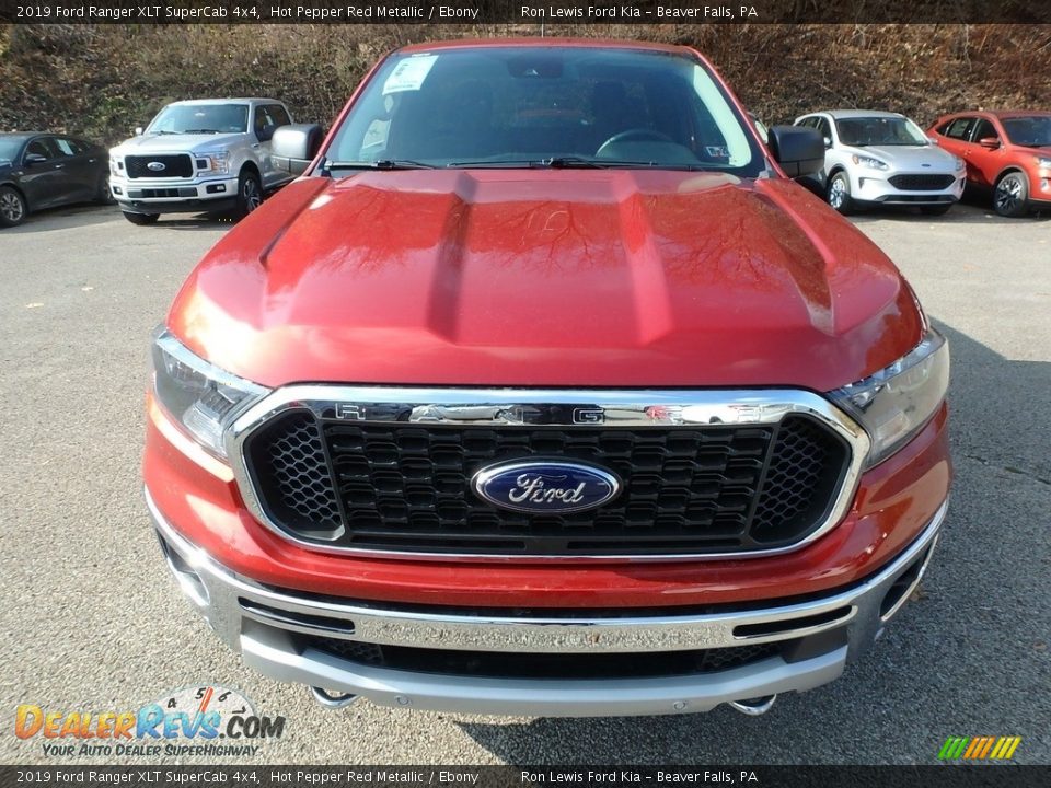 2019 Ford Ranger XLT SuperCab 4x4 Hot Pepper Red Metallic / Ebony Photo #7