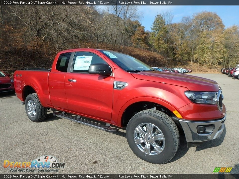 2019 Ford Ranger XLT SuperCab 4x4 Hot Pepper Red Metallic / Ebony Photo #8
