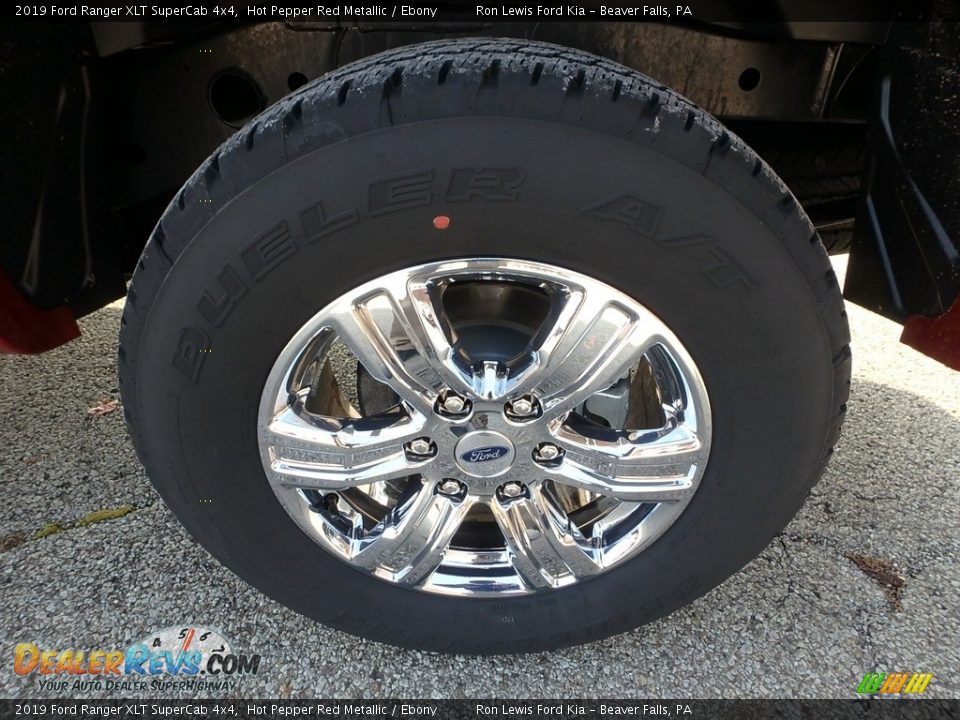 2019 Ford Ranger XLT SuperCab 4x4 Hot Pepper Red Metallic / Ebony Photo #9