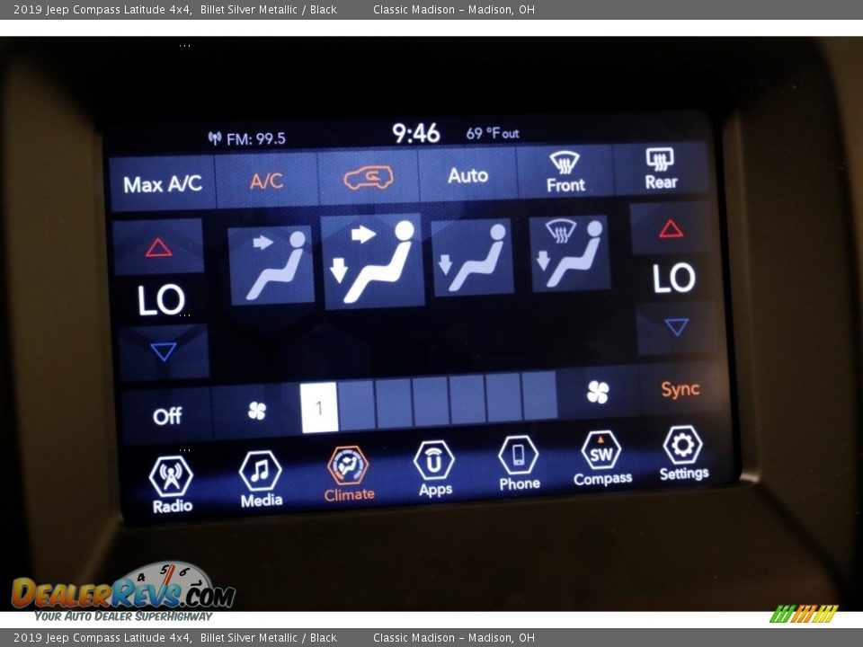 2019 Jeep Compass Latitude 4x4 Billet Silver Metallic / Black Photo #11