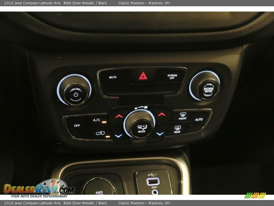 2019 Jeep Compass Latitude 4x4 Billet Silver Metallic / Black Photo #14