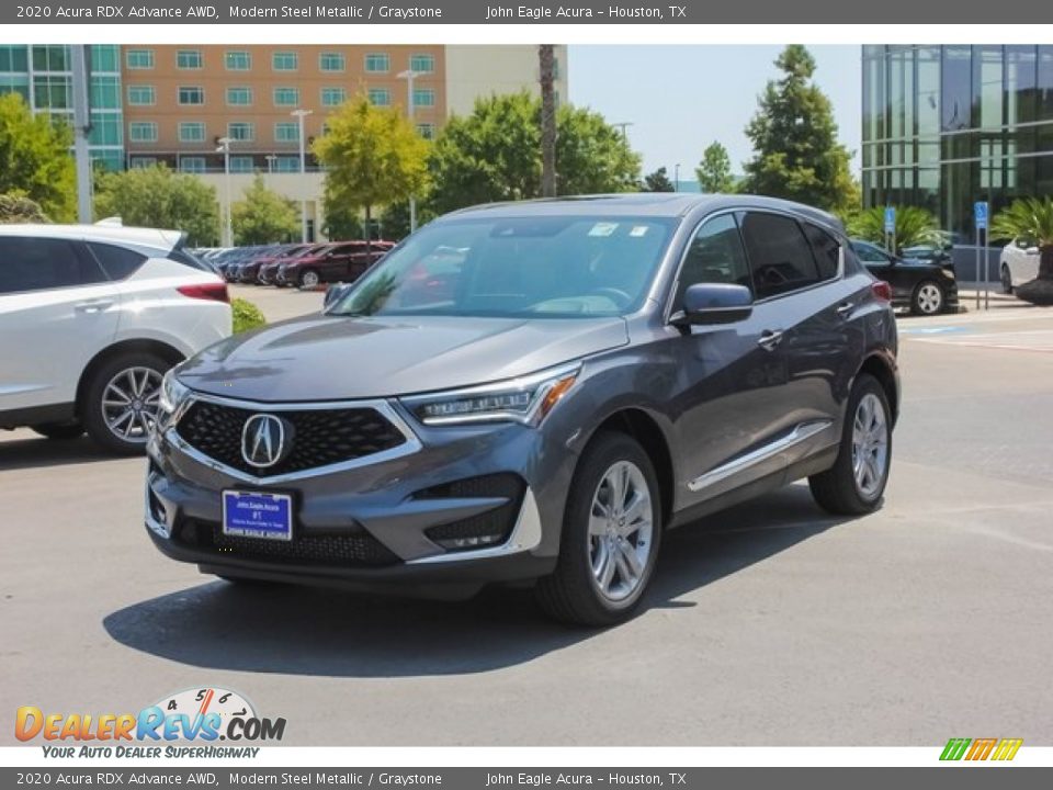 2020 Acura RDX Advance AWD Modern Steel Metallic / Graystone Photo #3