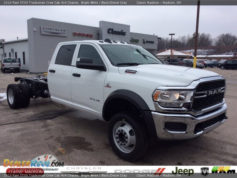 2019 Ram 5500 Tradesman Crew Cab 4x4 Chassis Bright White / Black/Diesel Gray Photo #1