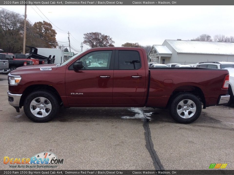 2020 Ram 1500 Big Horn Quad Cab 4x4 Delmonico Red Pearl / Black/Diesel Gray Photo #6