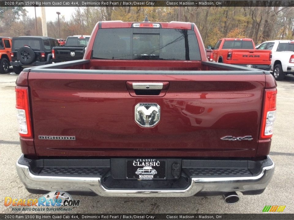 2020 Ram 1500 Big Horn Quad Cab 4x4 Delmonico Red Pearl / Black/Diesel Gray Photo #8