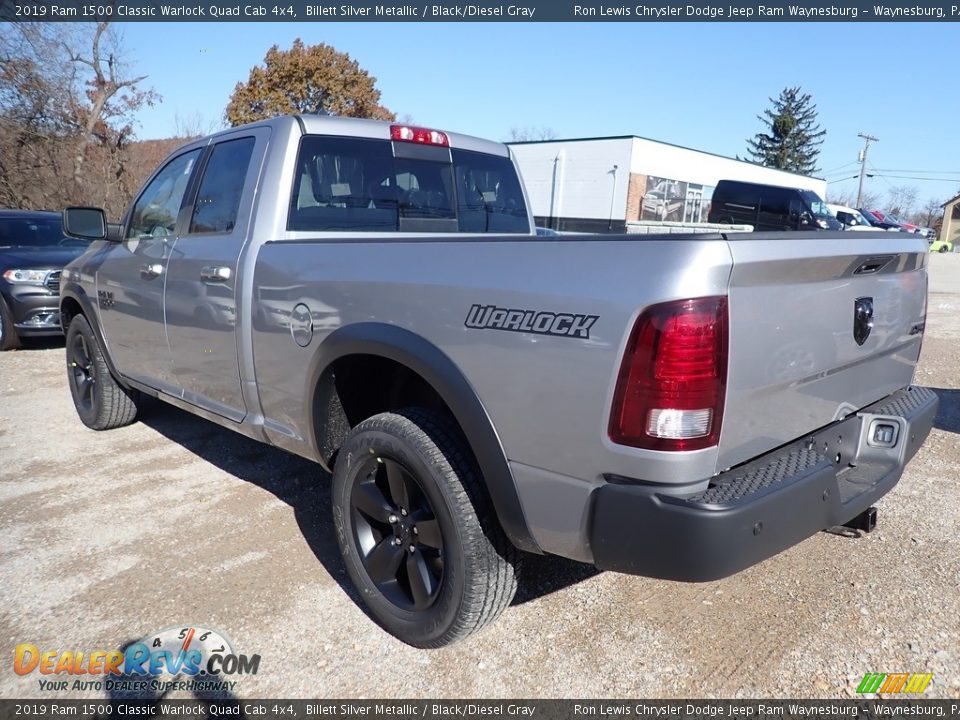 2019 Ram 1500 Classic Warlock Quad Cab 4x4 Billett Silver Metallic / Black/Diesel Gray Photo #3