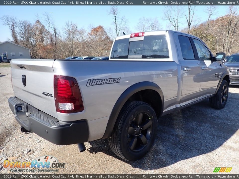 2019 Ram 1500 Classic Warlock Quad Cab 4x4 Billett Silver Metallic / Black/Diesel Gray Photo #5