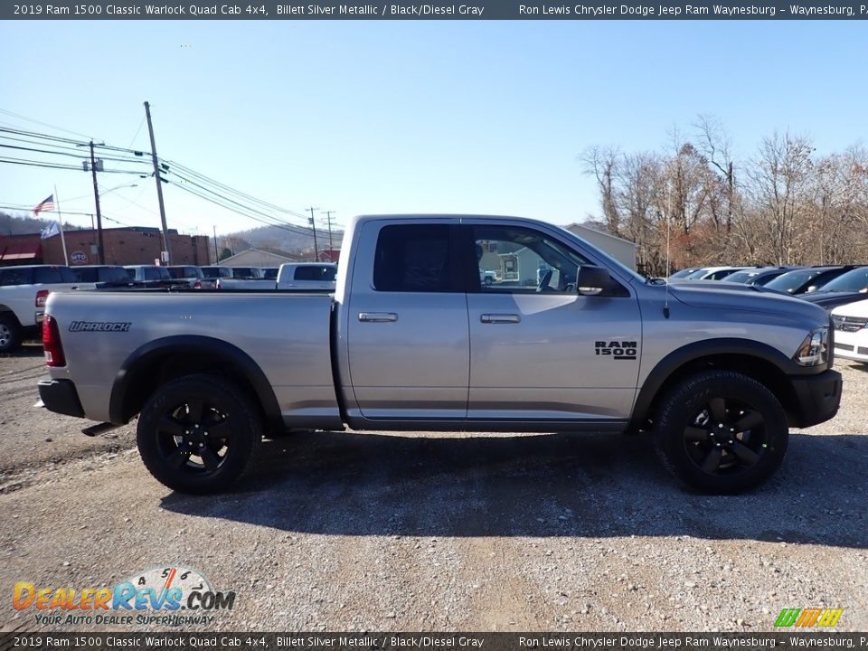 2019 Ram 1500 Classic Warlock Quad Cab 4x4 Billett Silver Metallic / Black/Diesel Gray Photo #6