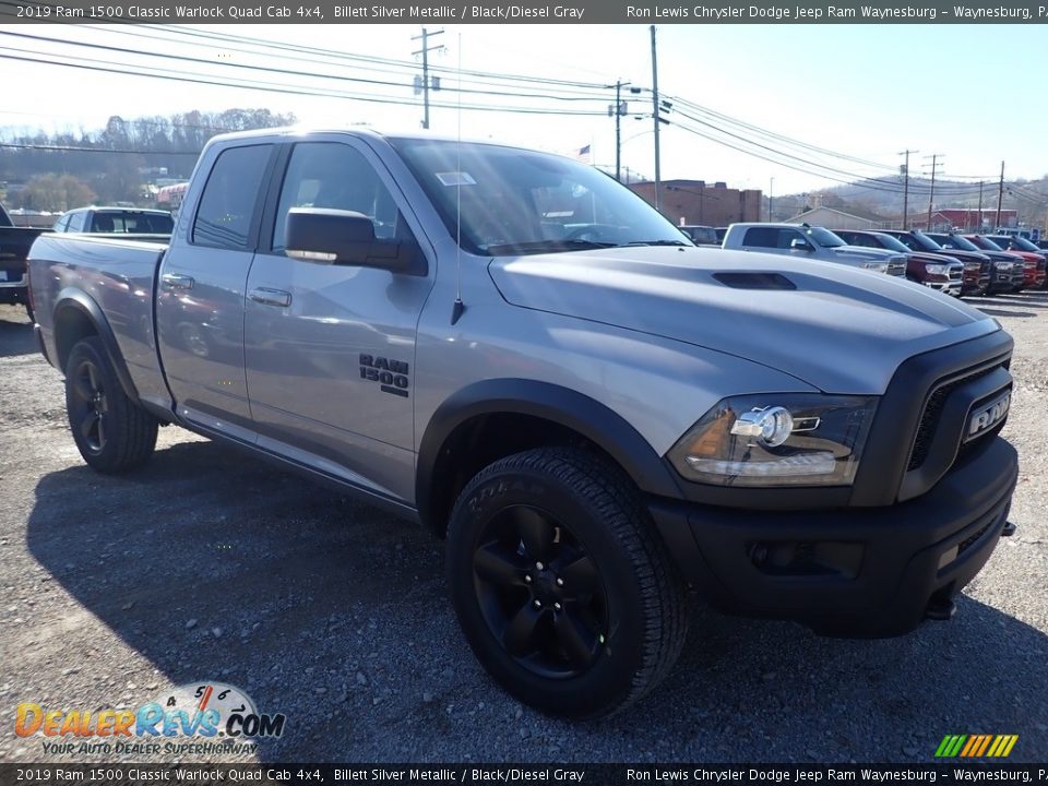 2019 Ram 1500 Classic Warlock Quad Cab 4x4 Billett Silver Metallic / Black/Diesel Gray Photo #7