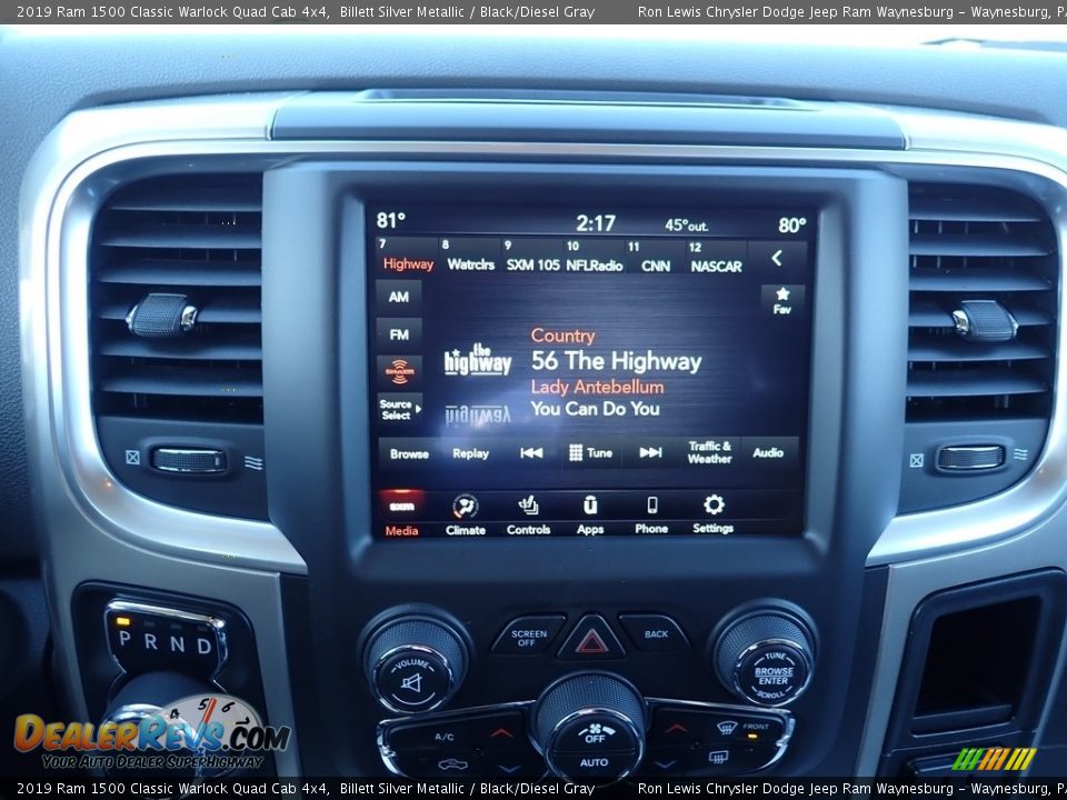 2019 Ram 1500 Classic Warlock Quad Cab 4x4 Billett Silver Metallic / Black/Diesel Gray Photo #16