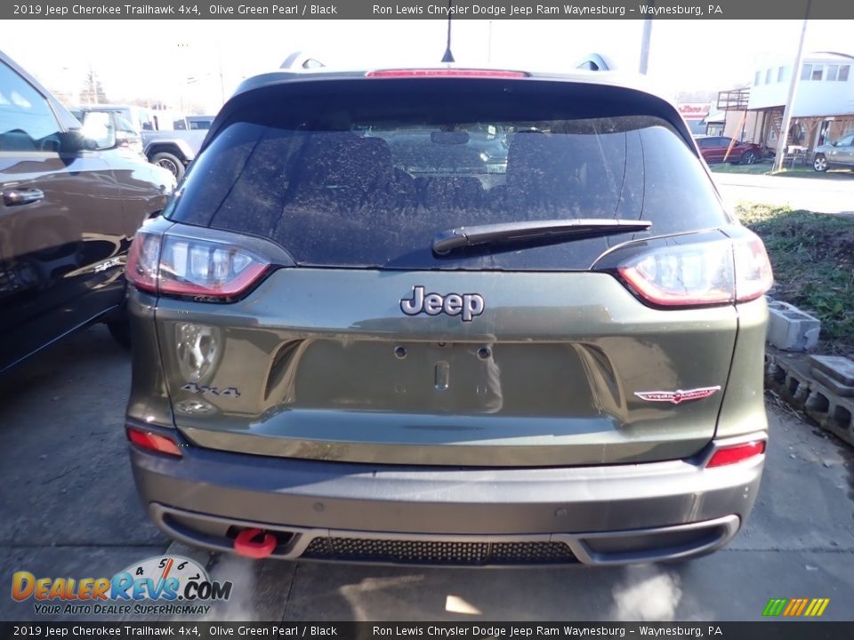 2019 Jeep Cherokee Trailhawk 4x4 Olive Green Pearl / Black Photo #3