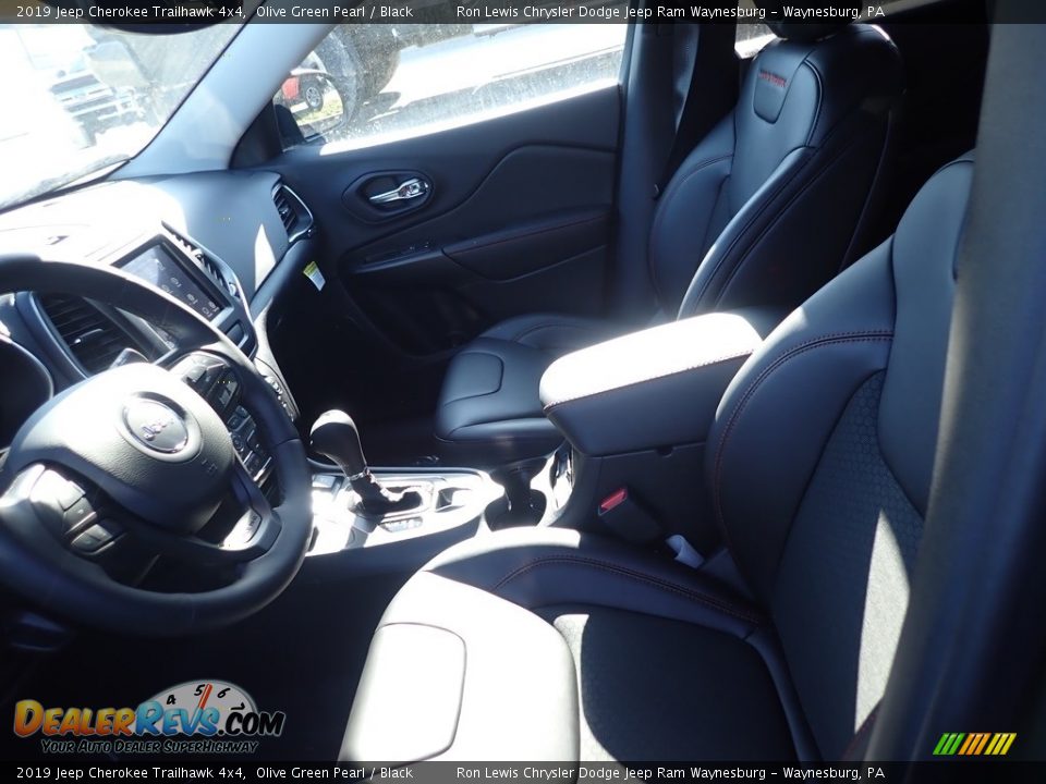 2019 Jeep Cherokee Trailhawk 4x4 Olive Green Pearl / Black Photo #12