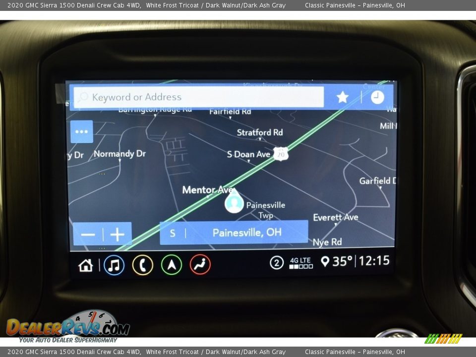 2020 GMC Sierra 1500 Denali Crew Cab 4WD White Frost Tricoat / Dark Walnut/Dark Ash Gray Photo #3