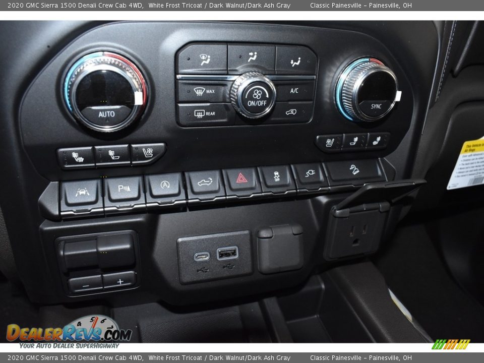 2020 GMC Sierra 1500 Denali Crew Cab 4WD White Frost Tricoat / Dark Walnut/Dark Ash Gray Photo #15