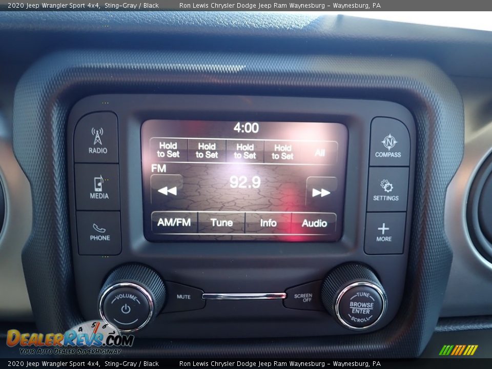 2020 Jeep Wrangler Sport 4x4 Sting-Gray / Black Photo #15