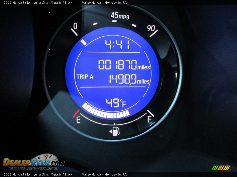 2019 Honda Fit LX Lunar Silver Metallic / Black Photo #20