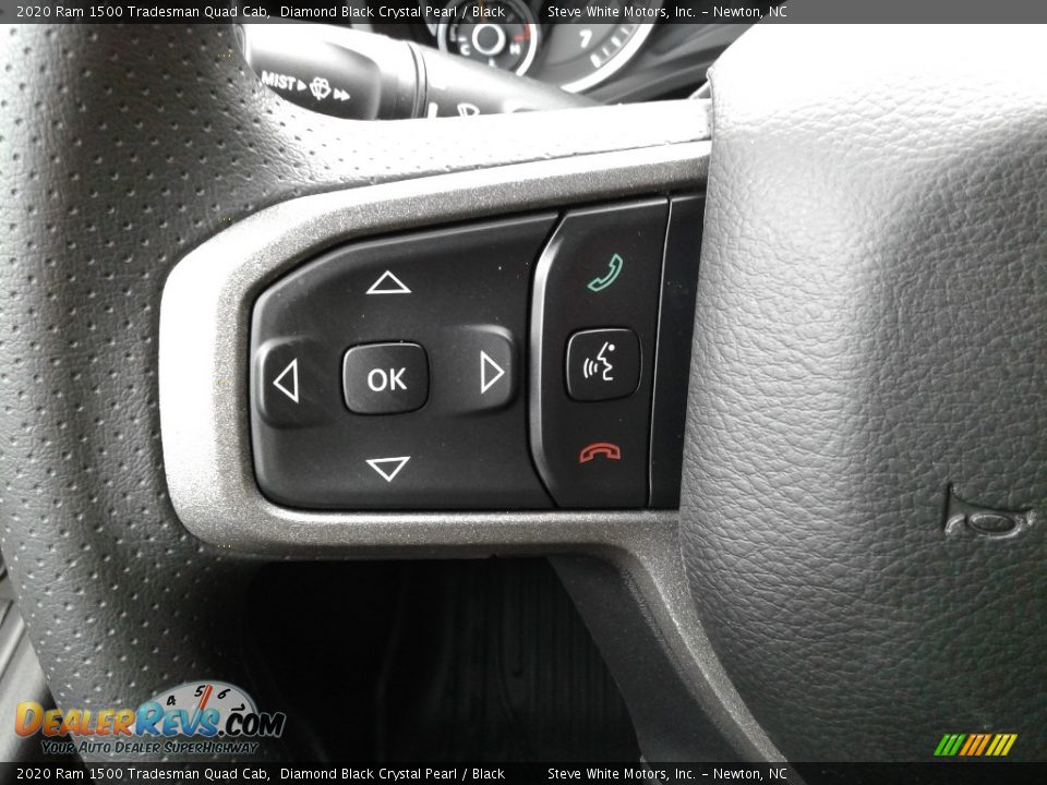 2020 Ram 1500 Tradesman Quad Cab Diamond Black Crystal Pearl / Black Photo #15