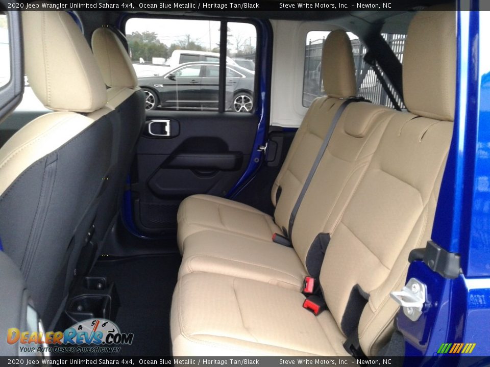 2020 Jeep Wrangler Unlimited Sahara 4x4 Ocean Blue Metallic / Heritage Tan/Black Photo #11