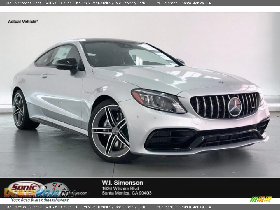 2020 Mercedes-Benz C AMG 63 Coupe Iridium Silver Metallic / Red Pepper/Black Photo #1