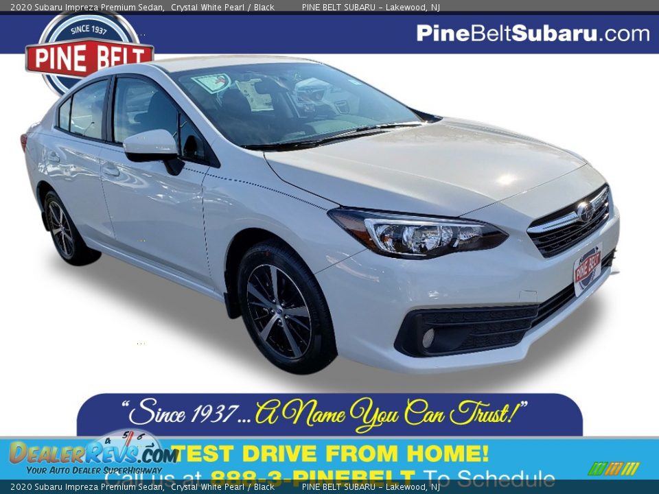 2020 Subaru Impreza Premium Sedan Crystal White Pearl / Black Photo #1